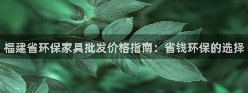 杏耀平台代理注册多少钱一年：福建省环保家具批发价格指南：省钱
