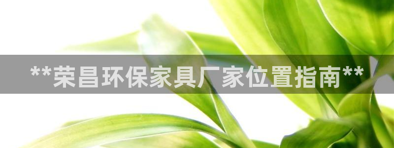 杏耀注册登录中心：**荣昌环保家具厂家位置指南**