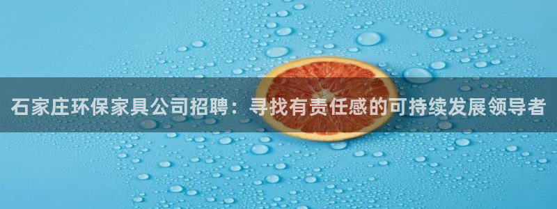 杏耀注册开户：石家庄环保家具公司招聘：寻找有责任感的可持续发